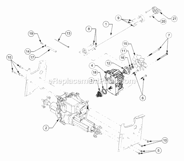 Drive Line Diagram and Parts List for 13A-214F710 Cub Cadet Lawn Tractor
